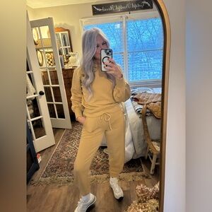 Tan Sweatshirt (size small) and Jogger( size XS) Set